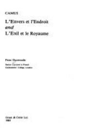 book cover of De l'envers et l'endroit a l'Exil et le royaume by Albert Camus