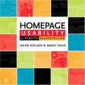 book cover of Homepage Usability: 50 websites deconstructed by Jakob Nielsen