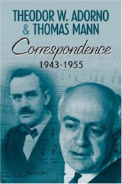 book cover of Correspondence 1943 - 1955 by Theodor W. Adorno