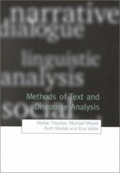 book cover of Methods of text and discourse analysis by Eva Vetter|michael meyer|Ruth Wodak|Stefan Titscher