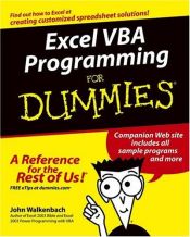 book cover of Excel VBA Programming For Dummies by John Walkenbach