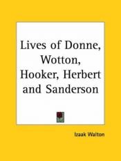 book cover of Walton's Lives by Izaak Walton