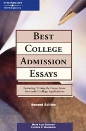 book cover of Best College Admission Essays, 2nd ed (Peterson's Best College Admission Essays) by Thomson Peterson's