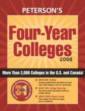 book cover of Four Year College 2008 (Peterson's Four Year Colleges) by Thomson Peterson's