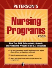 book cover of Nursing Programs 2008, 13th ed by Thomson Peterson's