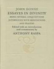 book cover of Essays in divinity by John Donne