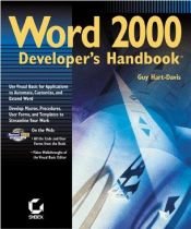 book cover of Word 2000 Developer's Handbook by Guy Hart-Davis