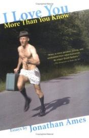 book cover of I love you more than you know by Jonathan Ames