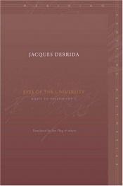 book cover of Eyes of the University: Right to Philosophy 2 (Meridian: Crossing Aesthetics) by Jacques Derrida