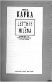 book cover of Letters to Milena by Francs Kafka