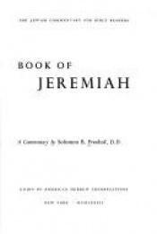 book cover of Book of Jeremiah : a commentary by Solomon Bennett Freehof