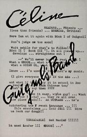 book cover of Guignol's band by Louis-Ferdinand Céline