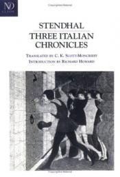 book cover of Three Italian Chronicles: Stories (Revived Modern Classic) by Σταντάλ