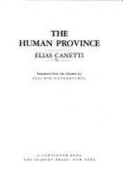 book cover of The Human Province by エリアス・カネッティ