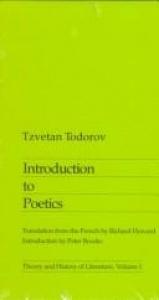 book cover of Introduction to Poetics (Theory & History of Literature) by Tzvetan Todorov