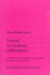 book cover of Toward an aesthetic of reception by Hans Robert Jauss