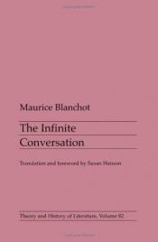 book cover of The infinite conversation by Моріс Бланшо