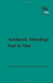 book cover of Aesthetic ideology by פול דה מאן