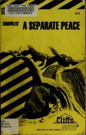 book cover of A Separate Peace (Cliffs Notes) by James L. Roberts