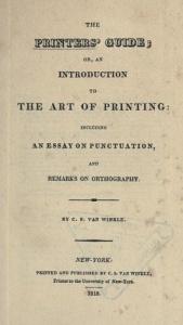 book cover of The printers' guide, or, An introduction to the art of printing by Cornelius S. Van Winkle