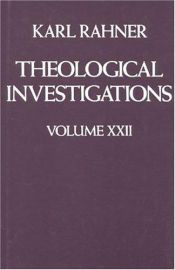 book cover of Theological Investigations: Humane Society and the Church of Tomorrow v.22 (Vol 22) by Καρλ Ράχνερ