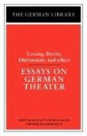 book cover of Essays on German Theater (German Library) by Immanuel Kant