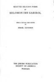 book cover of Selected Religious Poems of Solomon Ibn Gabirol by Solomon ibn Gabirol