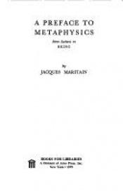 book cover of A preface to metaphysics; seven lectures on being by Jacques Maritain