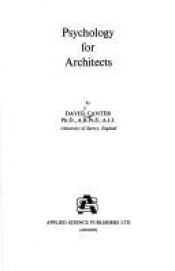 book cover of Psychology for architects (Architectural science series) by David V. Canter