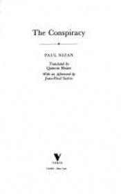 book cover of The conspiracy by Paul Nizan