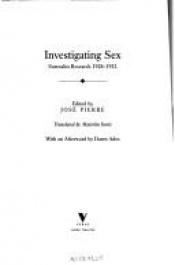 book cover of Investigating Sex: Surrealist Research 1928-1932 by Jose Pierre