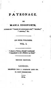 book cover of Patronage by Maria Edgeworth