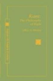 book cover of KANT THE PHILOSOPHY OF RIGHT (Reprints of Scholarly Excellence) by Jeffrie G. Murphy
