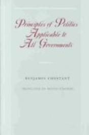 book cover of Principles of Politics by Benjamin Constant