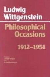 book cover of Philosophical Occasions, 1912-51 by Лудвиг Витгенщайн