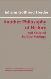 book cover of Une autre philosophie de l'histoire by JG Herder