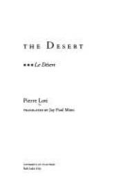 book cover of The desert by Pierre Loti