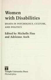 book cover of Women With Disabilities Pb (Health Society And Policy) by Michelle Fine