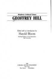 book cover of Geoffrey Hill by Harold Bloom