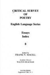 book cover of Critical Survey of Poetry: English Language. Volume 8 by Frank N. Magill