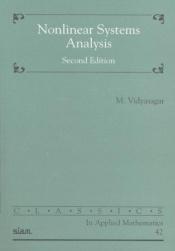book cover of Nonlinear systems analysis by Mathukumalli Vidyasagar
