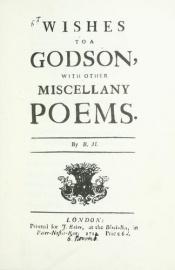 book cover of Wishes to a godson, with other miscellany poems by Bernard Mandeville
