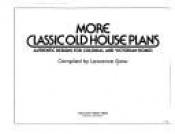book cover of More Classic Old House Plans - Authentic Designs for Colonial and Victorian Homes by Lawrence Grow