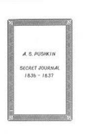 book cover of Secret Journal 1836-1837 by Aleksandr Puškin