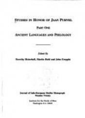 book cover of Studies in Honor of Jaan Puhvel by Martin E. Huld