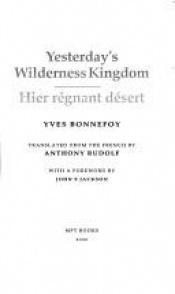 book cover of Ieri deserto regnante by Yves Bonnefoy