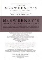 book cover of McSweeney's One Through Three by Dave Eggers