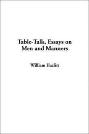 book cover of Table talk by William Hazlitt