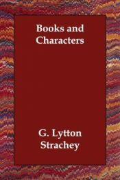 book cover of Books and Characters by Lytton Strachey