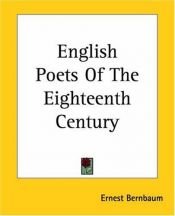 book cover of English Poets Of The Eighteenth Century by Ernest Bernbaum